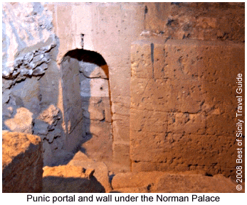 TPunic walls in the Norman Palace.